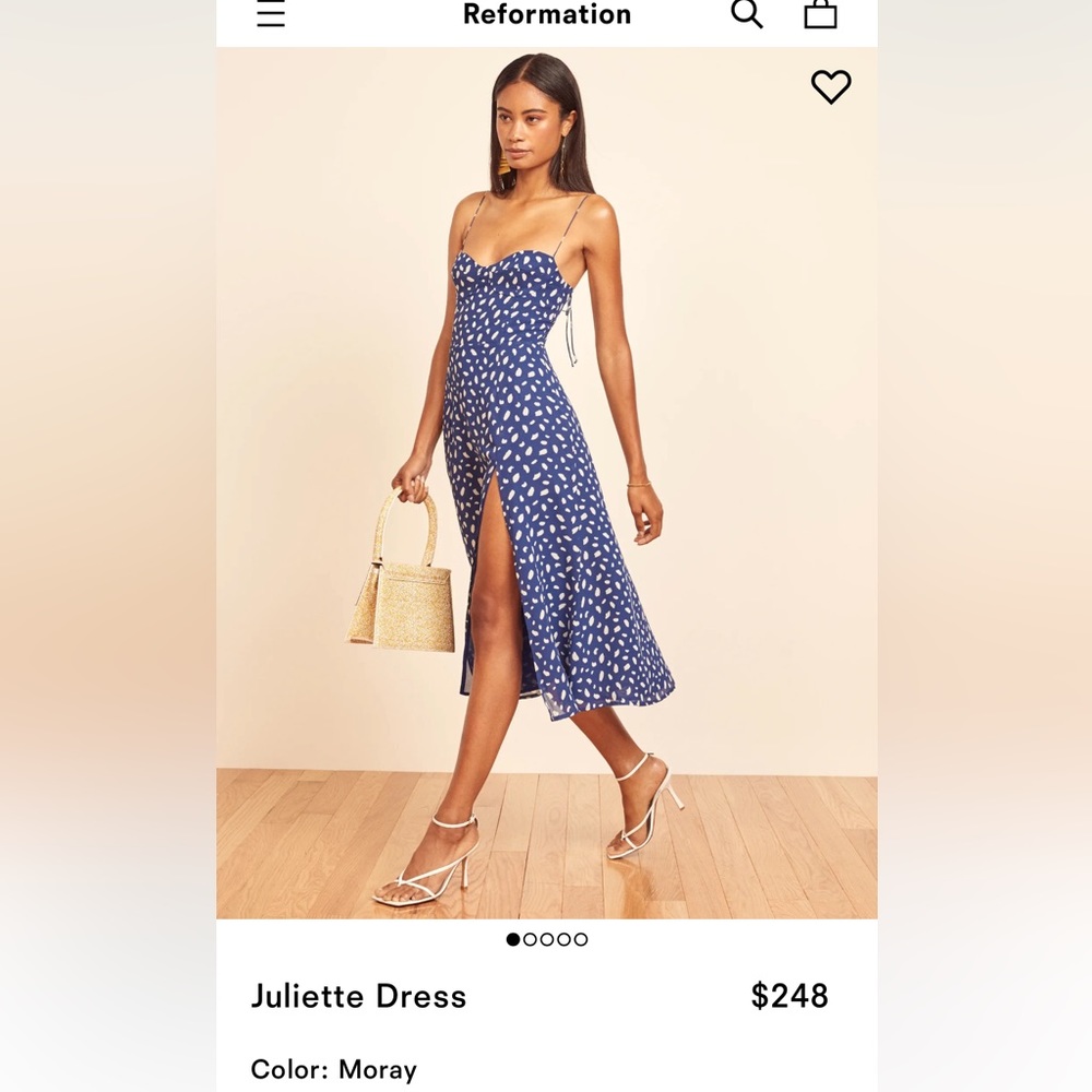 Reformation Juliette Dress Size 4, color: Moray